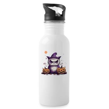 Doux chat Costume d'Halloween Porte-chat Halloween - Gourde avec paille intégrée - blanc - Droite