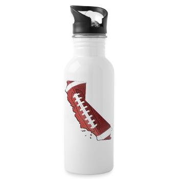 California (USA) | real football | Map - Water bottle with straw - white - Right