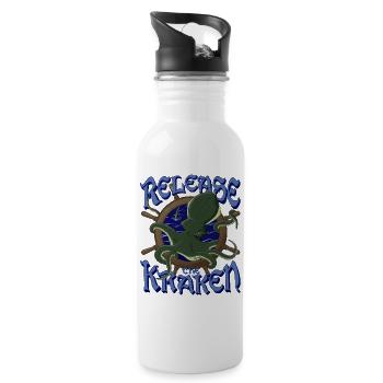 Release the kraken - Water bottle with straw - white - Right
