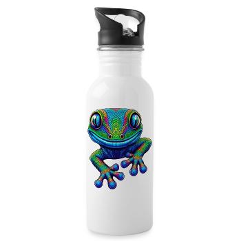 Gecko - Water bottle with straw - white - Right