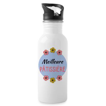 OMA. OMA - Trinkflasche mit integriertem Trinkhalm - Weiß - Rechts