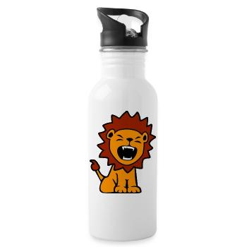 petit lion ROAAR - Gourde avec paille intégrée - blanc - Droite