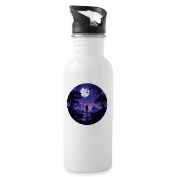 Hundehalterin Hundeschule Gassi T-shirt für Frauen - Trinkflasche mit integriertem Trinkhalm - Weiß - Rechts