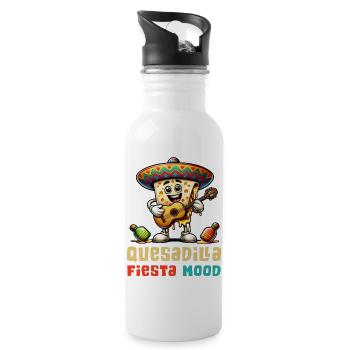 Quesadillas Fiesta Mood Mexico - Gourde avec paille intégrée - blanc - Droite