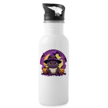 Costume d'Halloween pour chat méchant Chat kawaii - Gourde avec paille intégrée - blanc - Droite