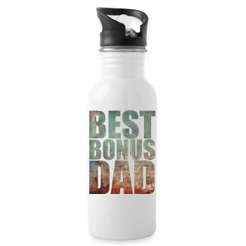 Best Bonus Dad - Trinkflasche mit integriertem Trinkhalm - Weiß - Rechts