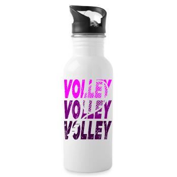 Tennis Volley favorite Shot Lieblings Schlag Tasse - Trinkflasche mit integriertem Trinkhalm - Weiß - Rechts