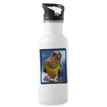 Dirty Face Parrot - Water bottle with straw - white - Right