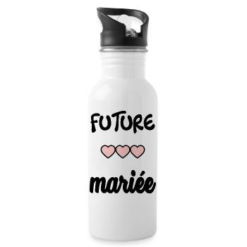 MARIEE. FUTURE MARIEE - Gourde avec paille intégrée - blanc - Droite