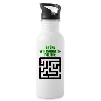 Witze Grüne Die Grünen Habeck Baerbock Partei Öko - Trinkflasche mit integriertem Trinkhalm - Weiß - Rechts