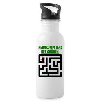 Witze Grüne Die Grünen Habeck Baerbock Partei Öko - Trinkflasche mit integriertem Trinkhalm - Weiß - Rechts