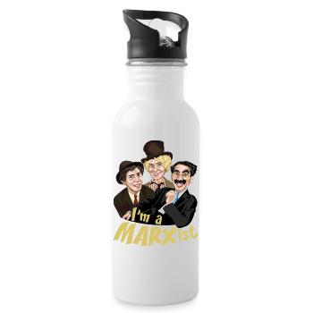 I am a MARXist - Water bottle with straw - white - Right
