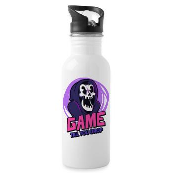 Game Till You Drop - Water bottle with straw - white - Right