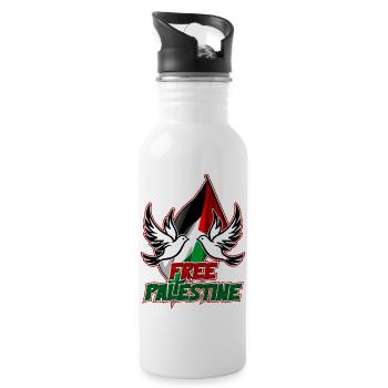 Palestine - Water bottle with straw - white - Right