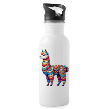Alpaca - Water bottle with straw - white - Right