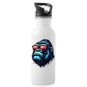 Gorilla - Water bottle with straw - white - Right