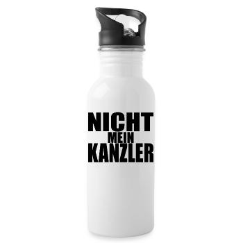Ampel Regierung Scholz Baerbock Habeck Grüne SPD - Trinkflasche mit integriertem Trinkhalm - Weiß - Rechts