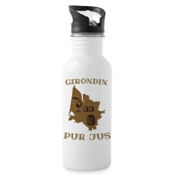 Girondin pur jus - Gourde avec paille intégrée - blanc - Droite