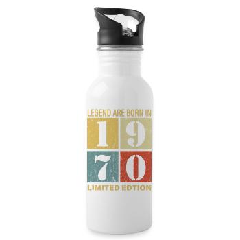 Original Calendar 1970's Vintage Birthday Rec - Water bottle with straw - white - Right