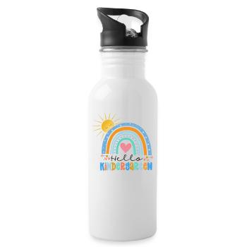 Kleuterschool - Drinkfles met geïntegreerd rietje - wit - Rechts