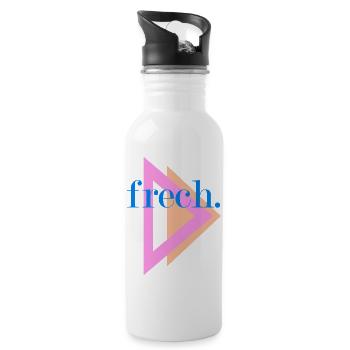 "frech" Shirts und mehr - jetzt drucken - Trinkflasche mit integriertem Trinkhalm - Weiß - Rechts