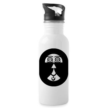 Funny - Water bottle with straw - white - Right