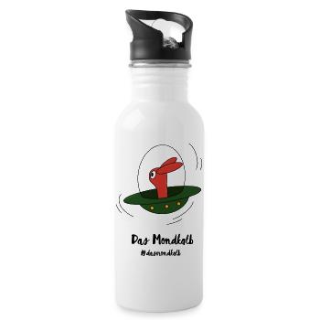 The Moon Calf in the UFO - Water bottle with straw - white - Right