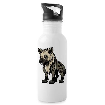 kojote - Trinkflasche mit integriertem Trinkhalm - Weiß - Rechts