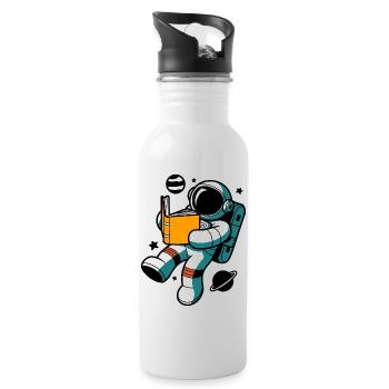 Reading astronaut: Learning in weightlessness - Water bottle with straw - white - Right