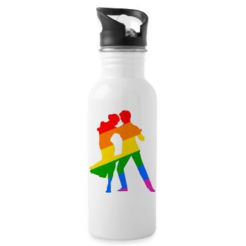 Tango LGBTQIA+ - Water bottle with straw - white - Right