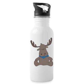 Elk - Water bottle with straw - white - Right