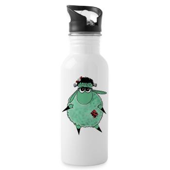 Wolly Sheepling Halloween Monster - Water bottle with straw - white - Right