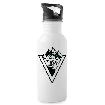 Mountain Bike Sports Bicycle - Water bottle with straw - white - Right