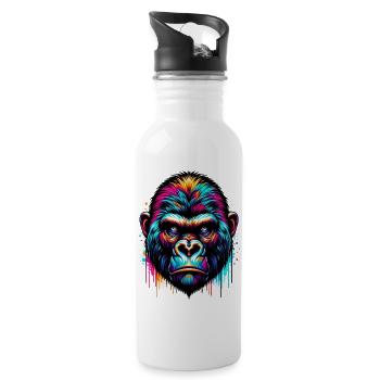 Gorilla - Water bottle with straw - white - Right