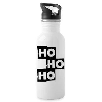 Ho ho ho Christmas - Water bottle with straw - white - Right