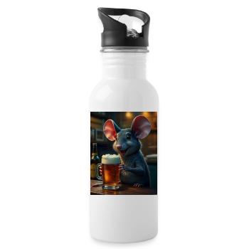 Didimaus69 - Trinkflasche mit integriertem Trinkhalm - Weiß - Rechts