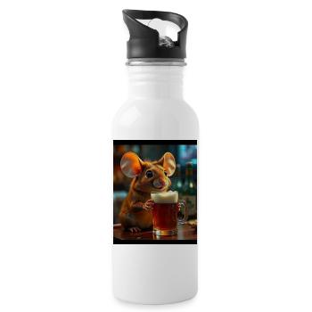 Didimaus69 - Trinkflasche mit integriertem Trinkhalm - Weiß - Rechts