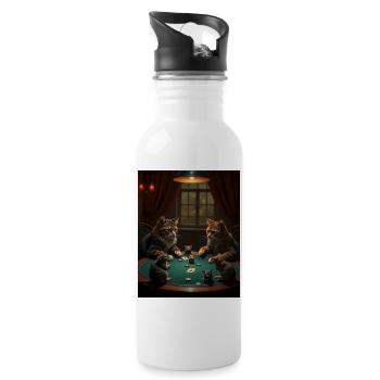 Didimaus69 - Trinkflasche mit integriertem Trinkhalm - Weiß - Rechts