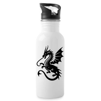 Dragon - Water bottle with straw - white - Right
