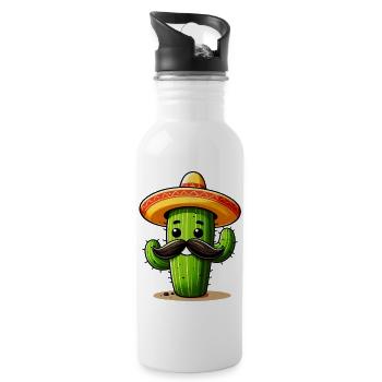 Cactus - Water bottle with straw - white - Right
