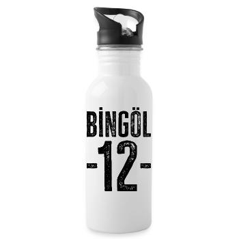 Bingöl 12 – Pride in diversity and culture - Water bottle with straw - white - Right