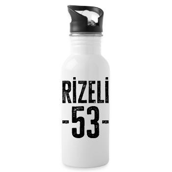 Rize 53 – Le cœur vert de la Türkiye - Gourde avec paille intégrée - blanc - Droite