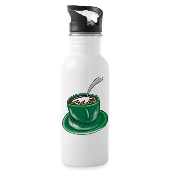 Tasse - Trinkflasche mit integriertem Trinkhalm - Weiß - Rechts
