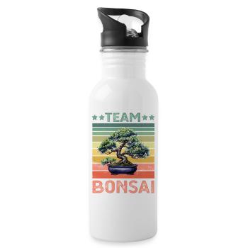 Bonsai Baum - Trinkflasche mit integriertem Trinkhalm - Weiß - Rechts