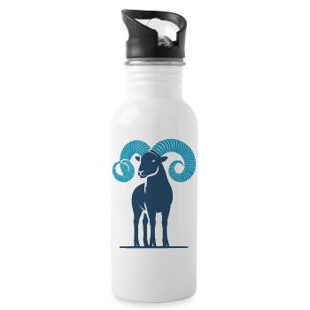 Aries 1 - Water bottle with straw - white - Right