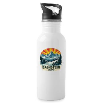 Dachstein - Trinkflasche mit integriertem Trinkhalm - Weiß - Rechts
