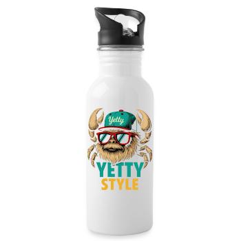 Graphisme Yeti Style Yetty - Gourde avec paille intégrée - blanc - Droite