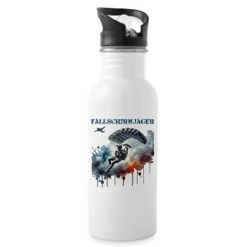 Fallschirmjäger 2 - Sky Warriors - Water bottle with straw - white - Right