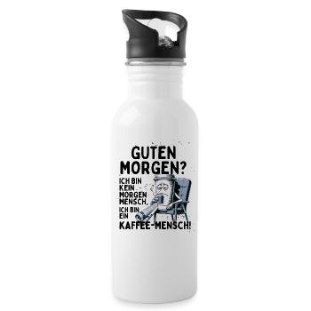 Not a morning person – people need coffee - Water bottle with straw - white - Right