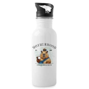 Capymama Mode Activated – Motherhood 2026 - Water bottle with straw - white - Right
